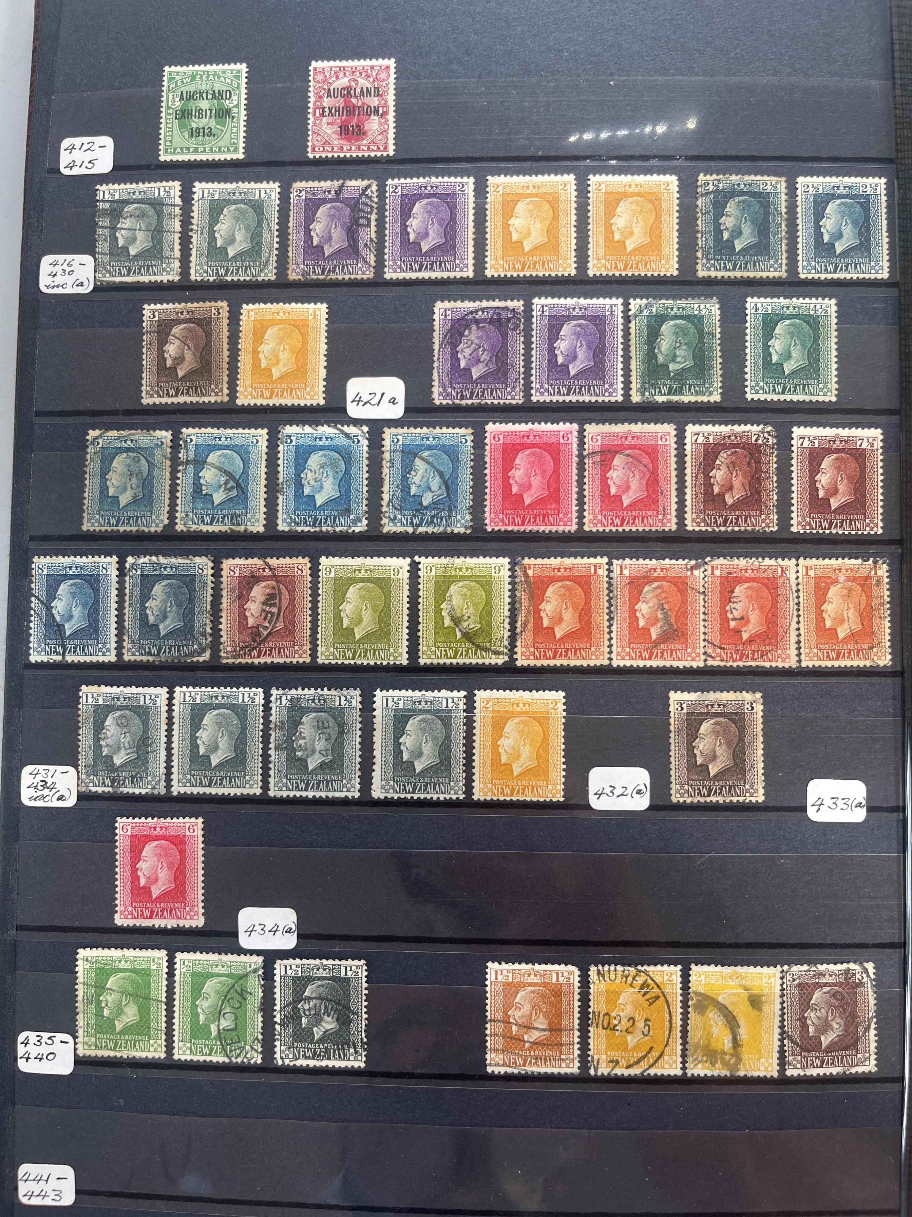 An album of New Zealand stamps, Victoria to QEII, mostly used, some mint unused stamps, British various world stamps and covers, Including New Zealand Victoria 6d in various colours, 3d, 2d, 1d